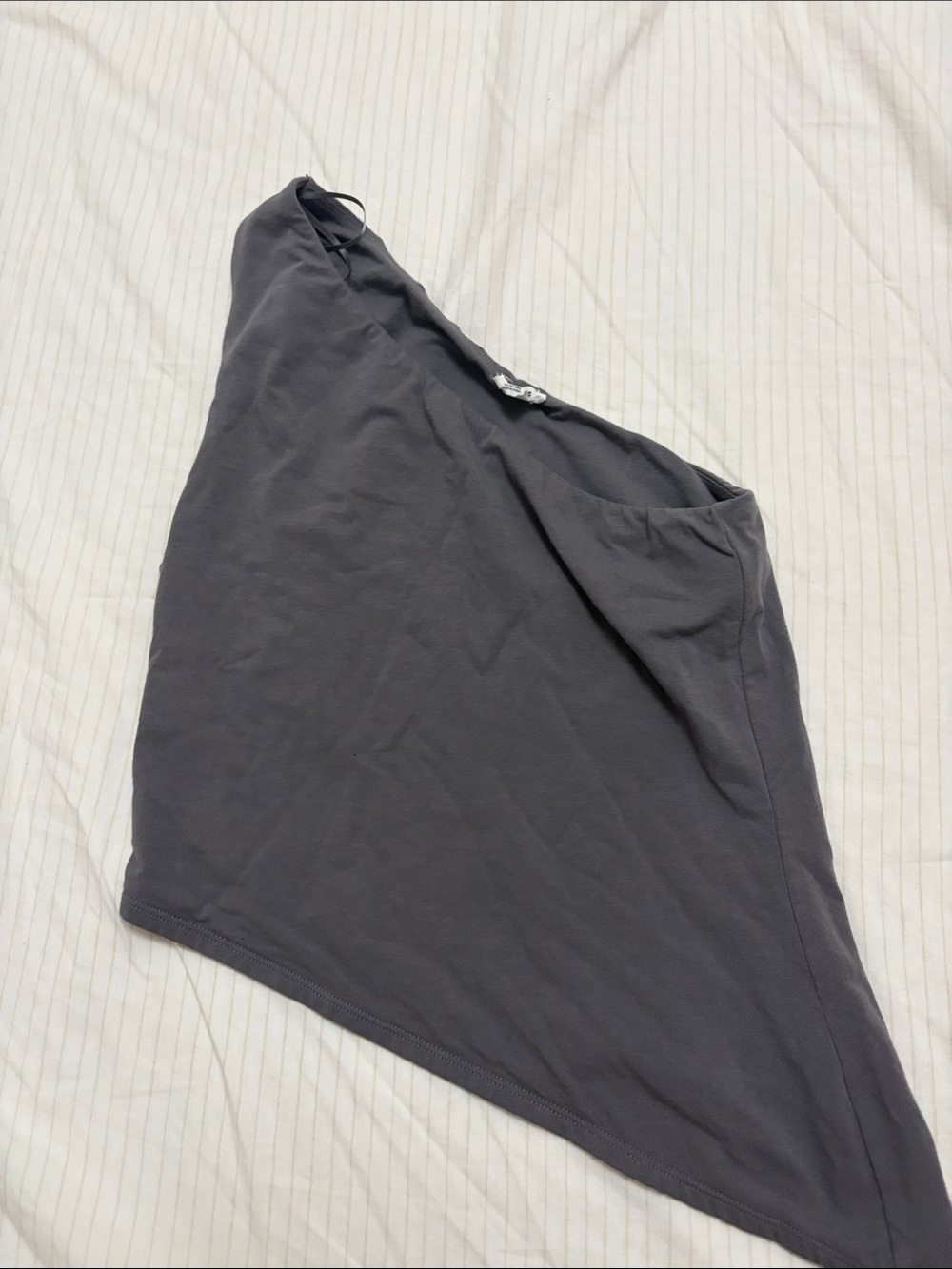 Garage Asymmetric One-Shoulder Charcoal Gray Women's Skirt